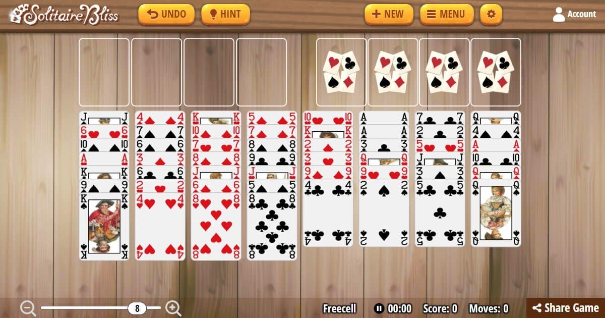 free cell solitaire games