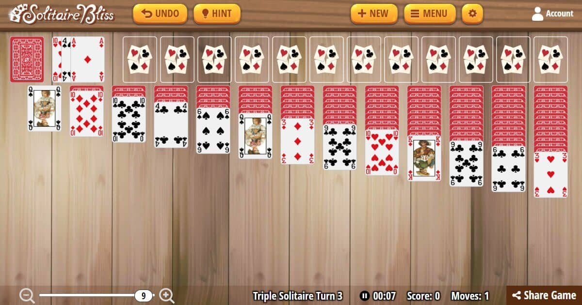 play klondike solitaire turn 3 online