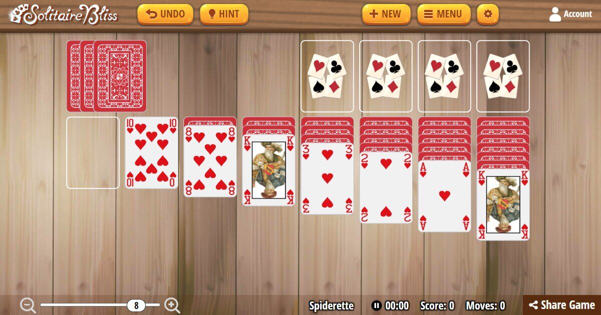 spider solitaire 2 suits game